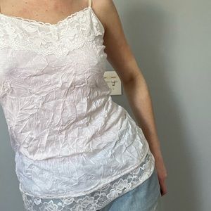 vintage white lace tanktop